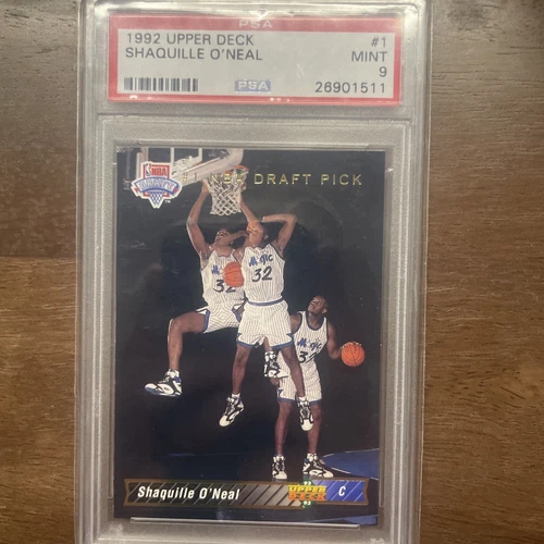 1992 Upper Deck #1 Shaquille O`Neal RC Rookie Mint PSA 9