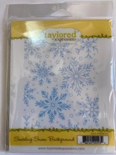 Taylored Expressions SWIRLING SNOW BACKGROUND - Stamp - NEW