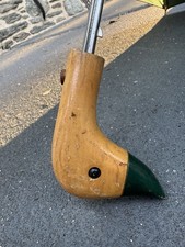  Broken For Parts Vintage Wood Duck/Goose Head Handle Grip Umbrella Green Wooden