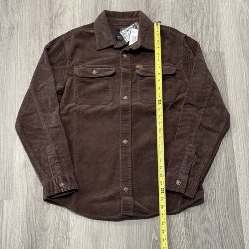 Buffalo David Bitton MENS SZ Sm Jeremias Dark Brown Shacket Thick Corduroy Shirt - Picture 2 of 9