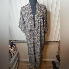 Andersen  Lauth Anthropologie Floral Geometric Pattern Kimono Duster OSFA
