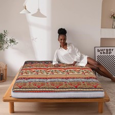 Thick Japanese Futon Mattress Roll-Up Sleeping Pad Plush Floor Bed Couch Mat