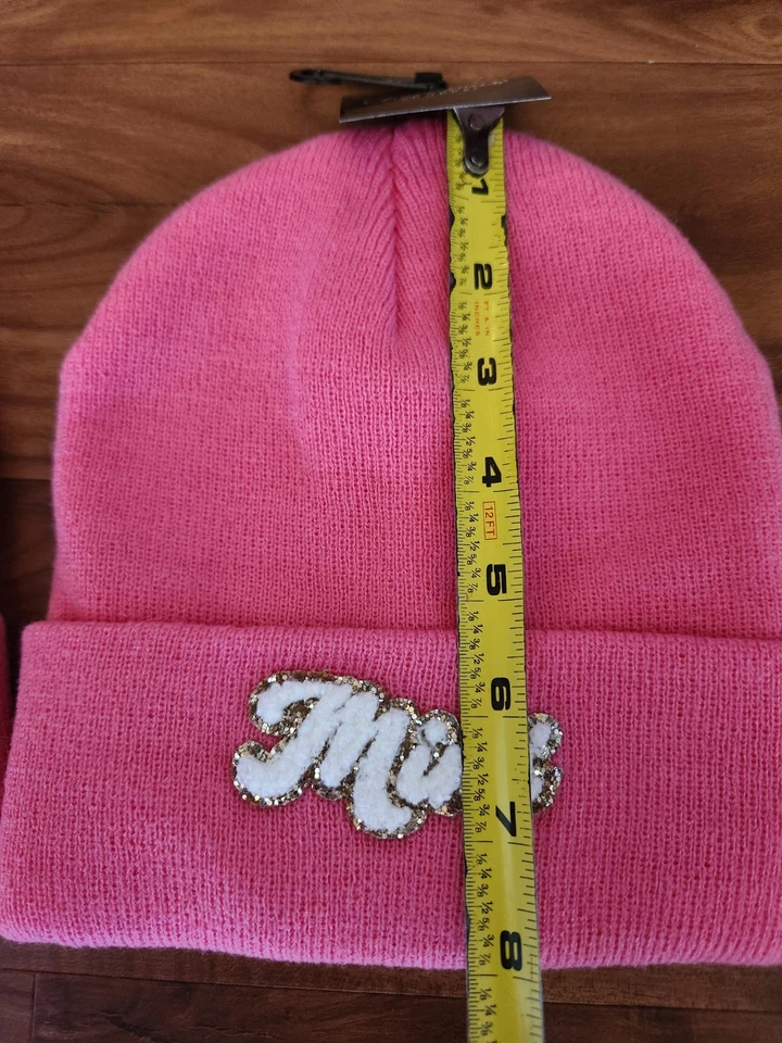 NWT Twins Mini Pink, Knit Beanie Winter Cuffed Set Of Hats for Kids - Image 3 of 4