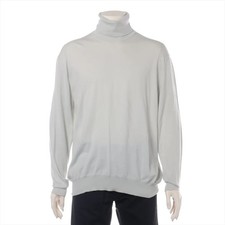 Herm s Wool Turtleneck Knit Light Grey