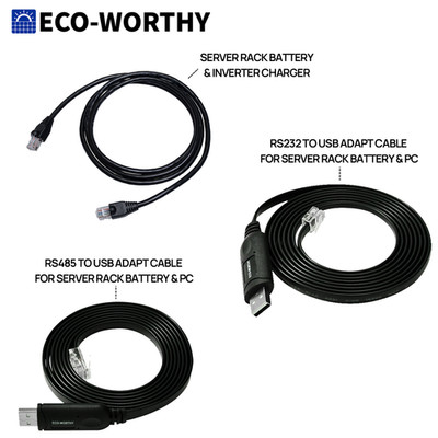 ECO-WORTHY Cable for Server Rack Battery & PC | Inverter Charger Communication