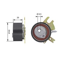 Spannrolle Zahnriemen Powergrip™ Gates T43089 FüR Ulysse Galaxy CitroËN Fiat 407