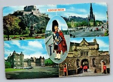 Edinburgh Castle And Ross Fountain Holyrood Palace Postcard