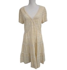 Sundance Walk In The Meadows Lace Midi Dress Sundress Lined Cream Women’s Size M