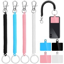 Konohan 4 Sets Cell Phone Lanyard Tether with Patch Phone Tether for Anti Dro...