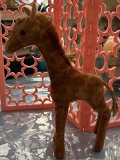 Steiff Mini Small Velvet Giraffe 1950s Vintage NO ID Used 7