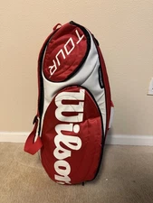 Wilson Tour V15 Backpack Tennis Racket Racquet Sports Bag Red