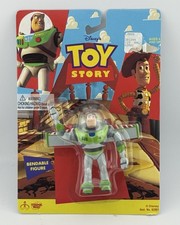 Toy Story Buzz Lightyear Bendable Figure 1995 Thinkway Toys Disney NEW ON CARD