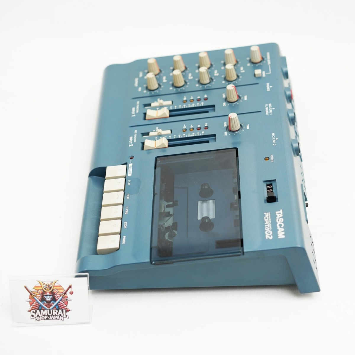 TASCAM Porta 02 Blue Cassette 4Track Multitrack Recorder