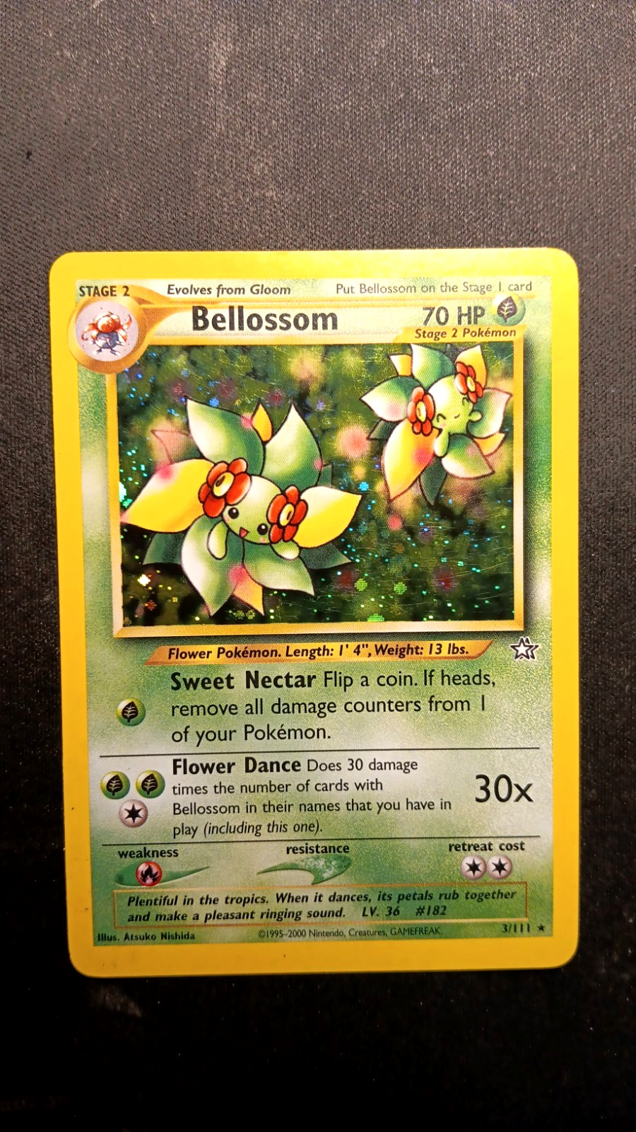 Bellossom 3/111 Neo Genesis Holo Rare NM Beautiful Old and hard to Find Card