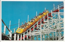 Giant Dipper, Santa Cruz Beach Boardwalk postcard CA