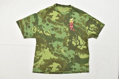 Jordan Zion Williamson Bayou Boys Camo T-Shirt Green Mens Size XL