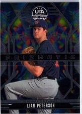 2026 Panini Stars & Stripes Prizm USA Baseball #21 Liam Peterson Prizmatic
