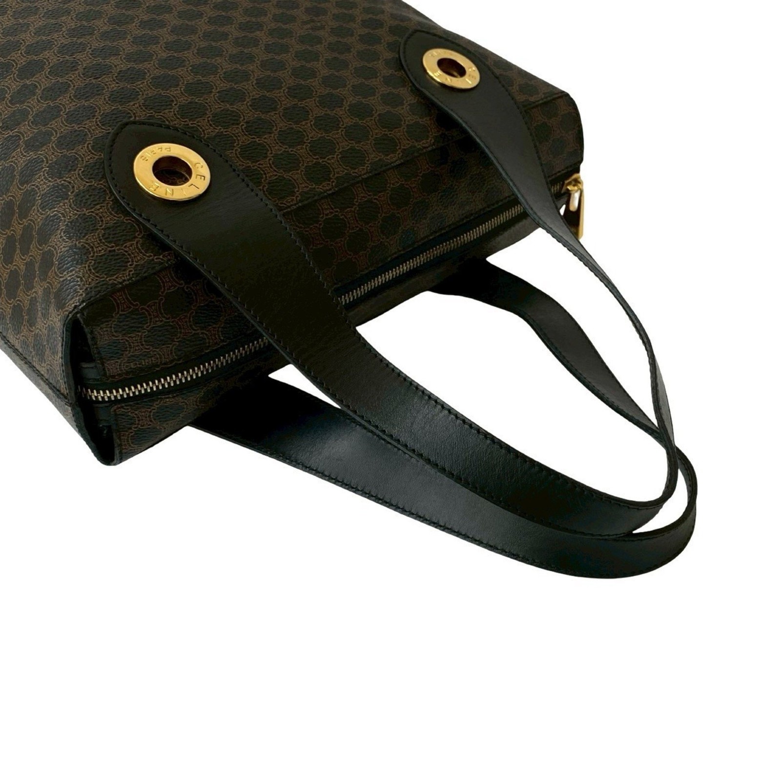 CELINE Macadam pattern circle logo hardware leath… - image 4