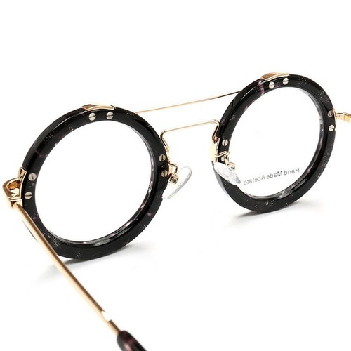 44mm Women Eyeglasses Frames Men Round Eyewear Vintage Glasses Frame Spectacles - Picture 9 of 15