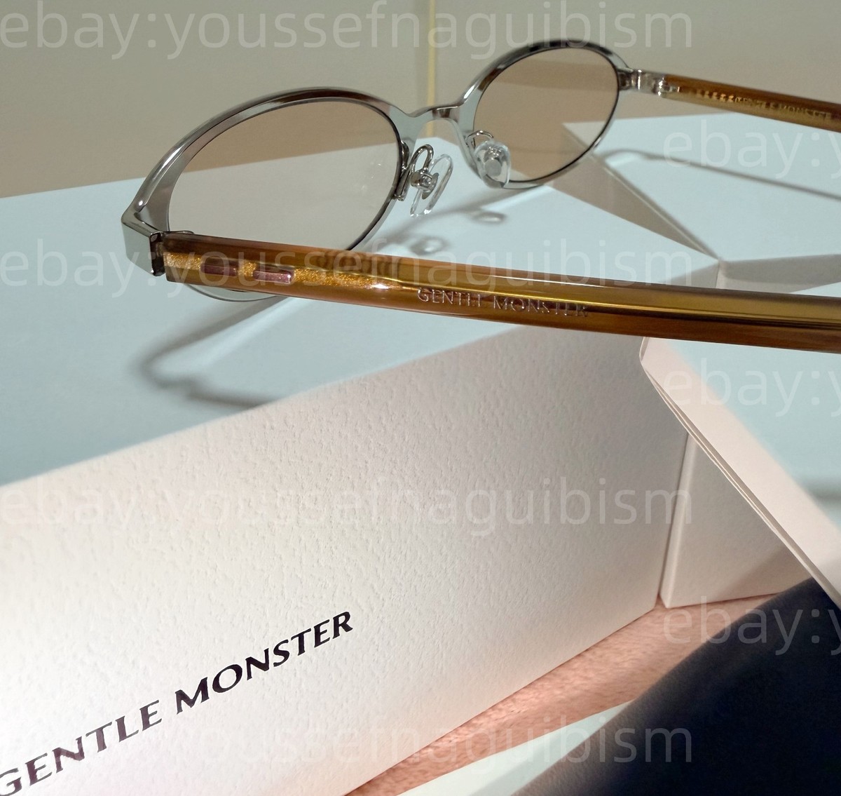 GentleMonster Sunglasses Moody 02(BR) Silver Frame Brown Lenses | eBay