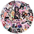 50pcs Cute Kpop Blackpink Stickers, Singer Waterproof Vinyl Decals for Black 