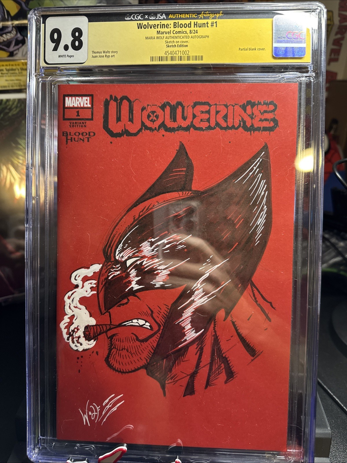 Wolverine: Blood Hunt #1 Maria Wolf Signed And Sketched CGC 9.8
