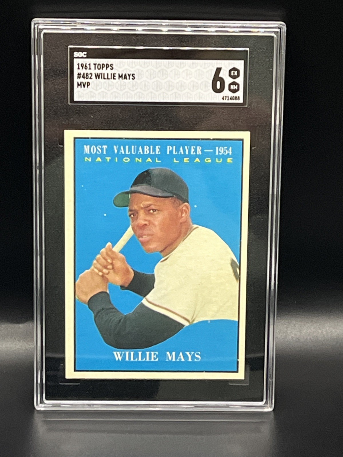 1961 Topps - Willie Mays MVP #482 SGC 6