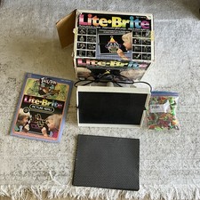 Lite Brite in Original Box Bulb Peg  Sheets Old Toy Vintage Light Bright
