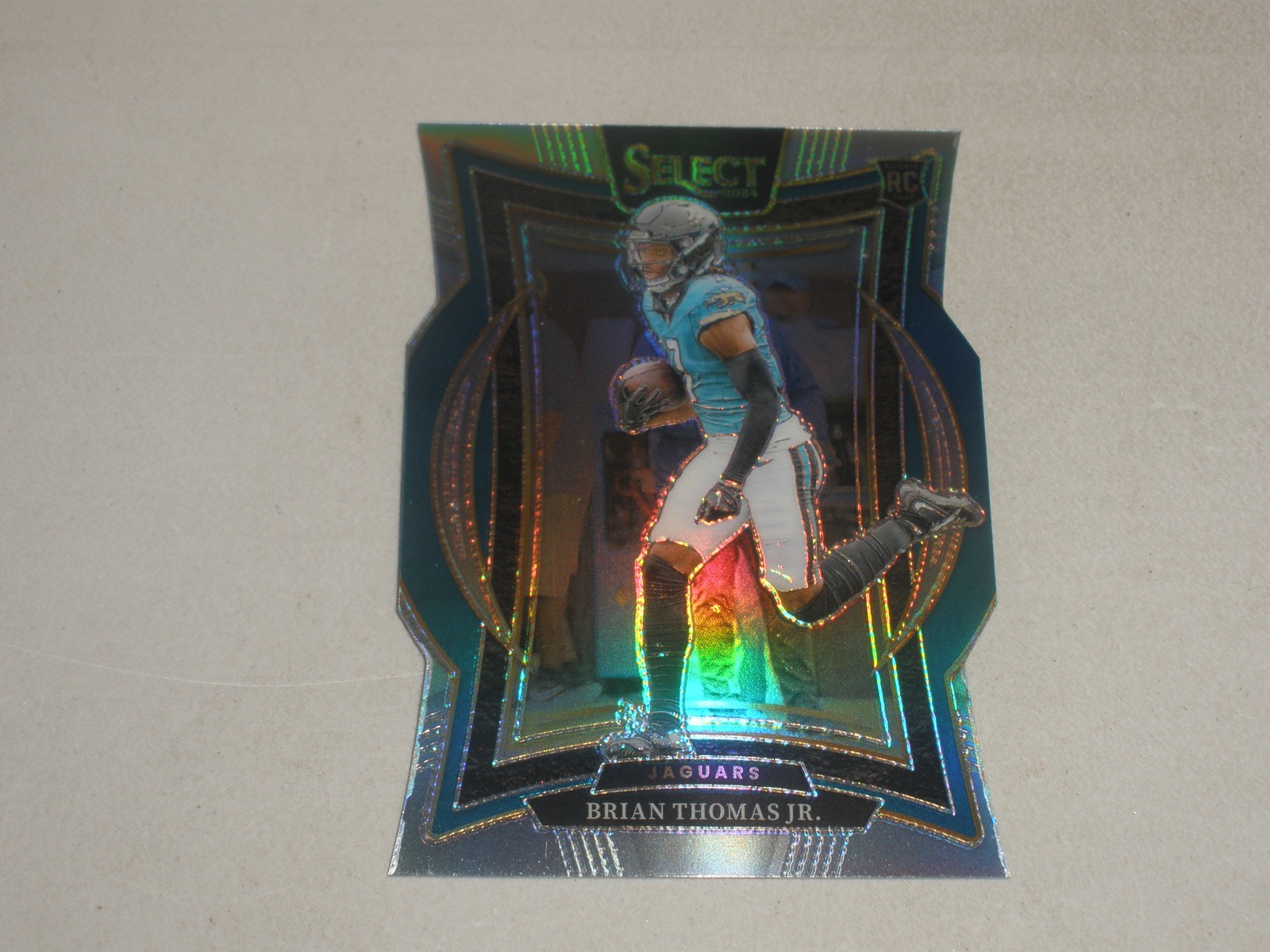 2024 Panini Select Concourse Level Silver Prizm Die Cut #91 Brian Thomas Jr RC