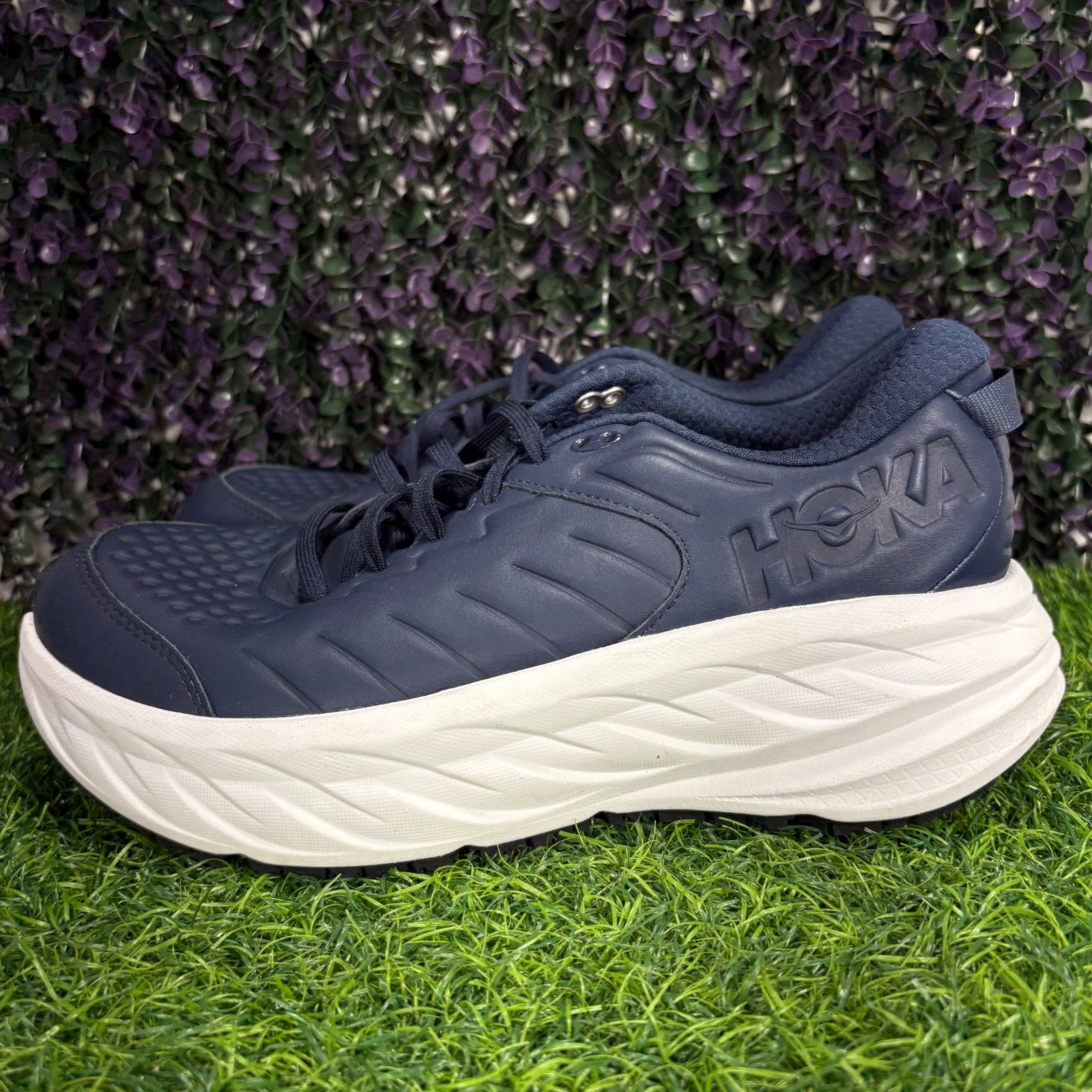 Hoka Bondi SR Men's Size 8.5 Outerspace White Running Shoes Sneakers Comfort