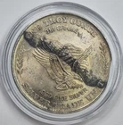 Toned 1981 S 1oz .999 Silver US Assay Office Eagle/Flag Round in a Capsule