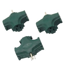 ETL Listed 3 Outlet Grounding Adapter, Three Plug Outlet Adapter Splitter, He...