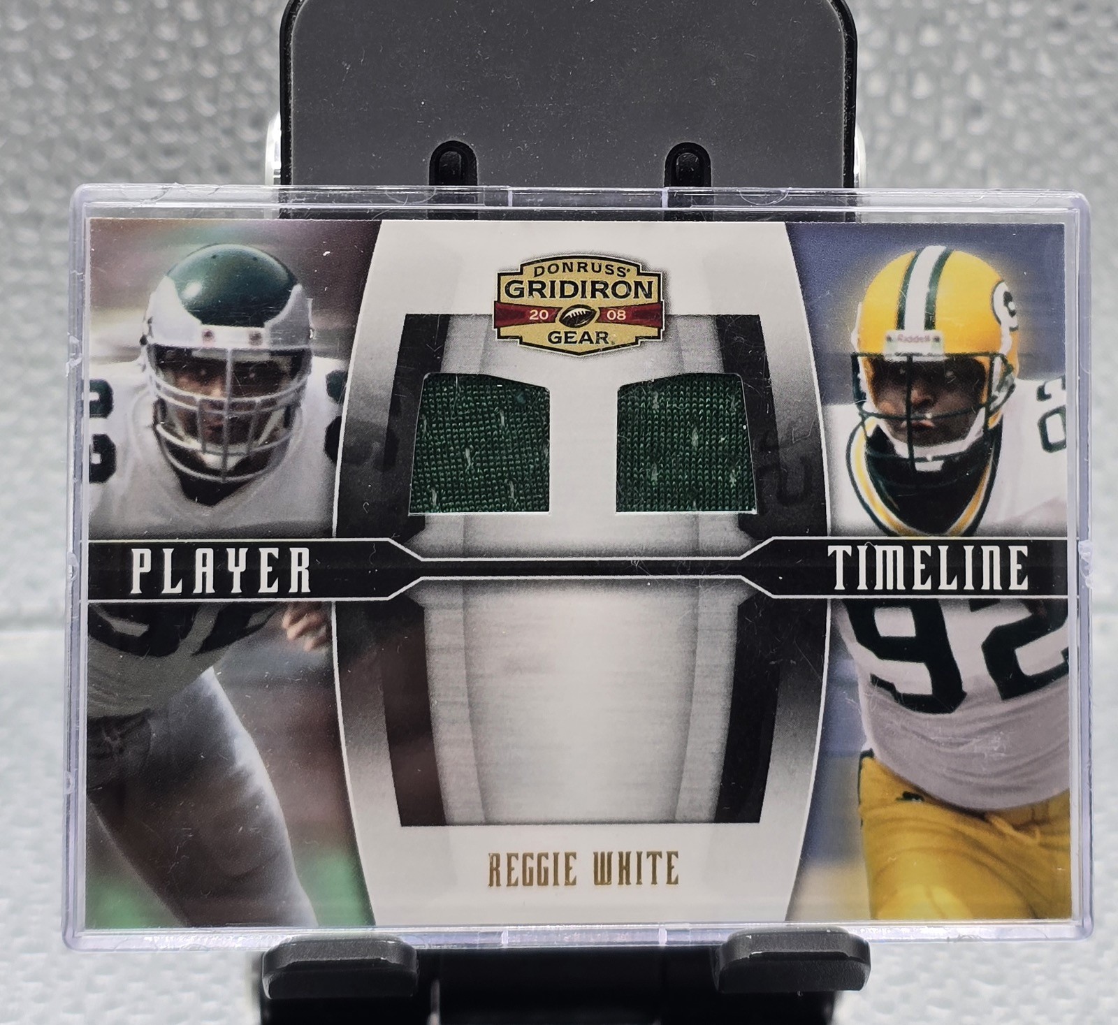 2008 Gridiron Gear Reggie White Player Timeline Dual Jersey 86/100!