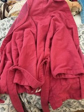 Victoria's Secret Pink Robe Size M/L Hot Pink with Logo Cozy Bath Robe