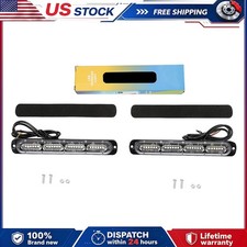 2pcs 12-24v Amberwhite Led Emergency Strobe White Led Emergency Strobe Lights 2pcs 12-24v Amberwhite Led Emergency Strobe White Led Emergency Strobe Lights