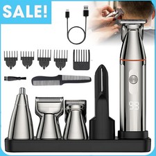 Mens Hair Clippers Professional Beard Trimmers Cordless Electric Shaver Machine