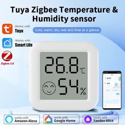 Zigbee 3.0 Temperature Humidity Sensor for Smart Home with APP Remote
