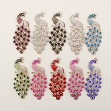 1pc Rhinestone Peacock Decor Materials DIY Phone Case Shinny Accessories Craft