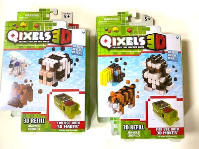 QIXELS - Lot of 2 Cube Refill Kits for use with 3D Maker, NEW & SEALED