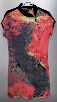 Jamie Sadock Golf Dress Pockets Bright Multicolor Abstract Print Pickleball M