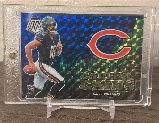 2024 Panini Mosaic - Capital Gains Caleb Williams #2 Blue Mosaic Prizm /99 (RC)