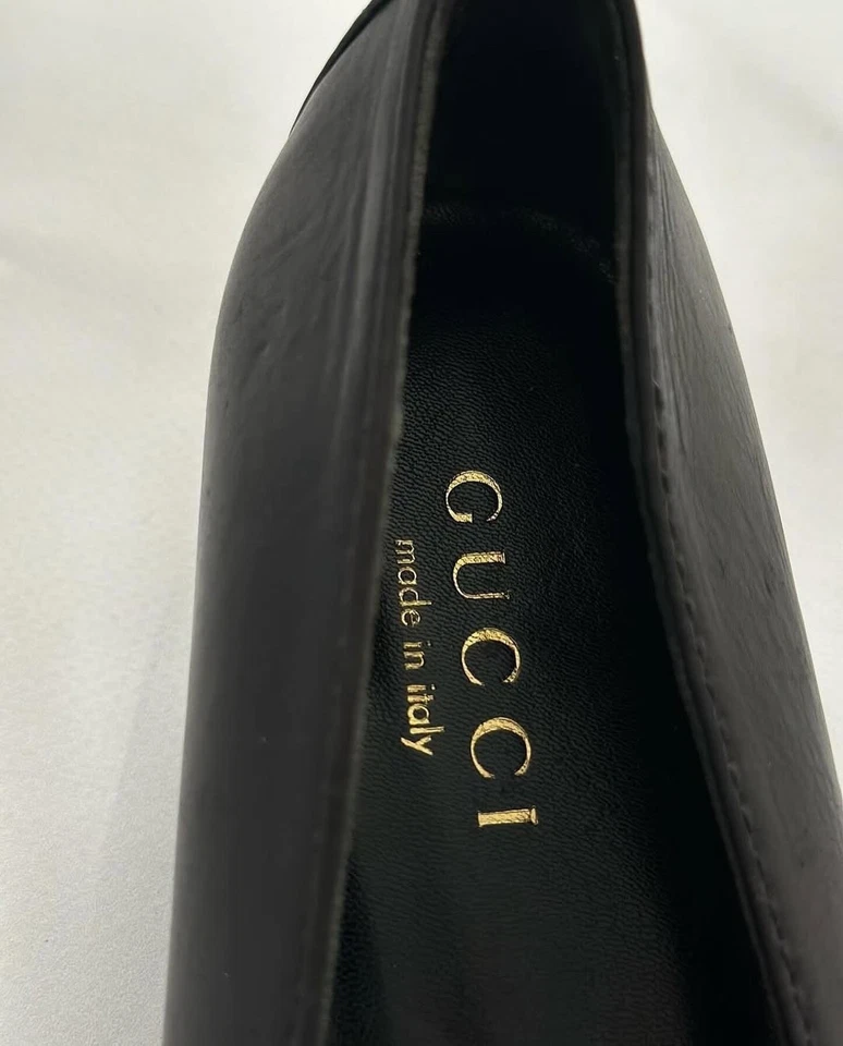 Sapatos femininos Gucci pretos em um Holler baixo de couro genuíno, tamanho 36,5 - Imagem 3 de 4