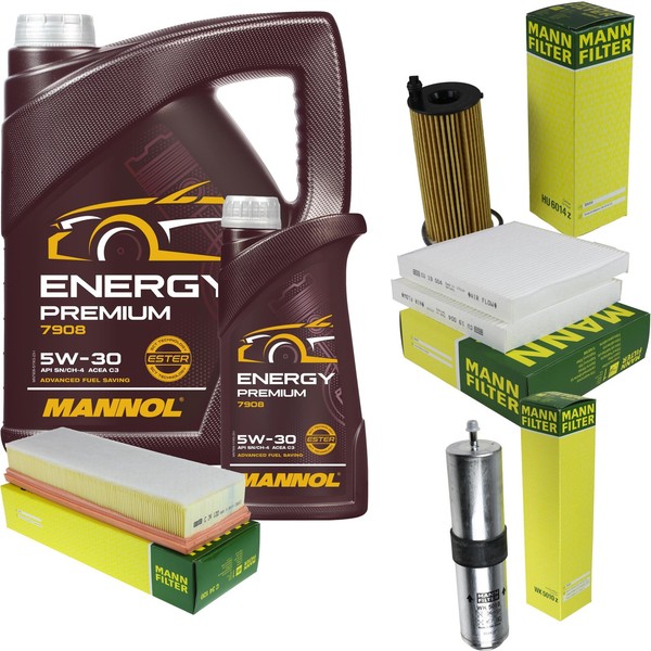 Inspektionspaket 6L Mannol Premium 5W-30 FüR BMW F25 Xdrive20D Sdrive18D F26-image
