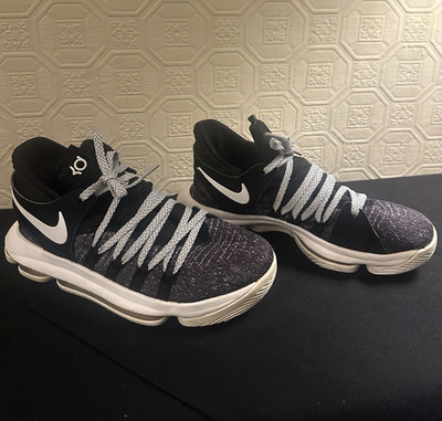Nike KD 10 Oreo Men's Low Top Basketball Sneakers Lace-Up Black/White