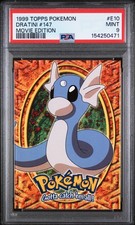 1999 TOPPS POKEMON THE MOVIE EDITION #E10 DRATINI #147 PSA 9