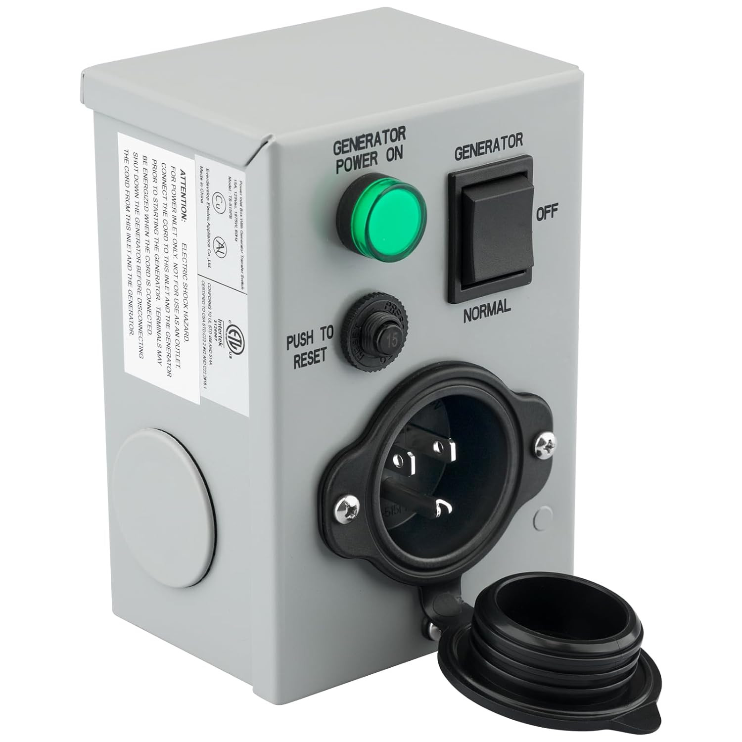 Transfer Switch - 15 Amp 125v Etl Certificated Predrilled Ma