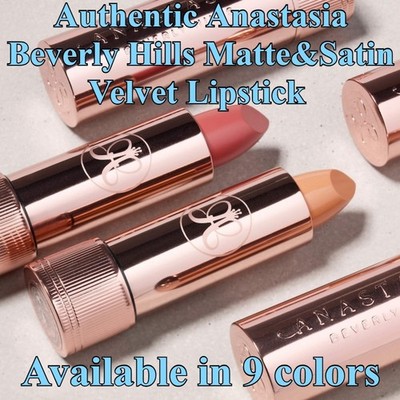 Authentic Anastasia Beverly Hills Matte&Satin Velvet Lipstick availablein9colors
