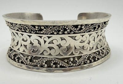Lois Hill breites Armreif Armband 48 g schwer 925 Sterling Silber