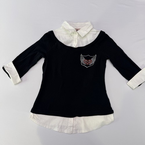 Girls Sweater with Button Up shirt