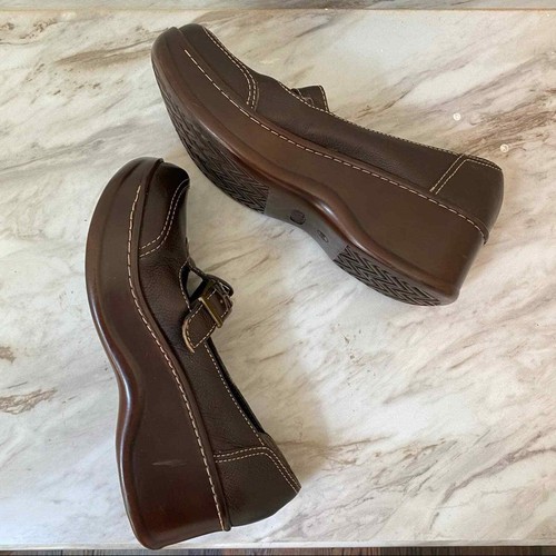 platform brown mary janes